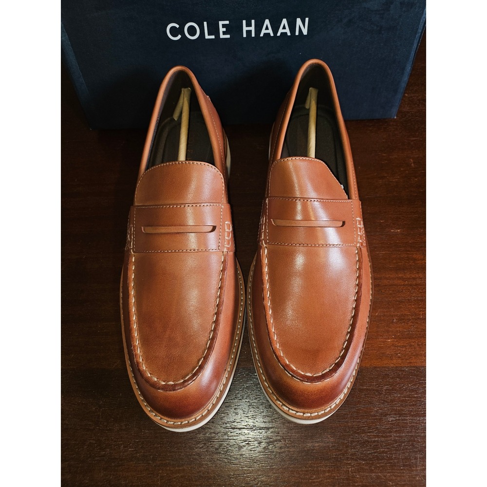 Cole Haan Osborn Grand Loafer Mens 10 British Tan Leather Penny C33704